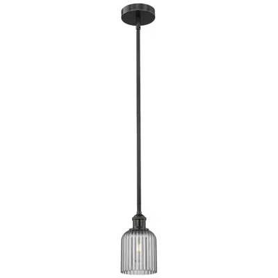 Innovations Lighting Edison Bridal Veil 5" Stem Hung Mini Pendant Polished Nickel Light Smo