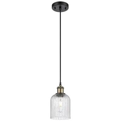 Innovations Lighting Edison Bridal Veil 5" Stem Hung Mini Pendant Satin Gold Princess Blue
