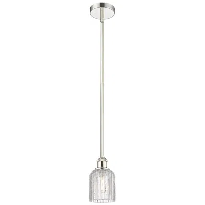 Innovations Lighting Edison Bridal Veil 5"w Polished Nickel Stemmed Mini Pendant W/ Clear S