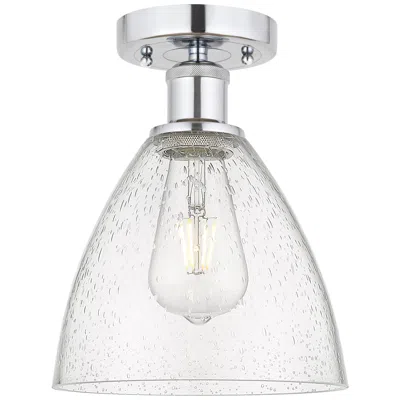 Innovations Lighting Edison Bristol Glass  8" Semi-flush Mount - Polished Chrome - Seedy Sh