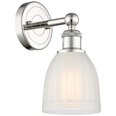Innovations Lighting Edison Brookfield 11 3/4" High Polished Nickel Wall Sconce In White