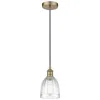 Innovations Lighting Edison Brookfield 6" Antique Brass Cord Hung Mini Pendant W/ Clear Sha In Gold