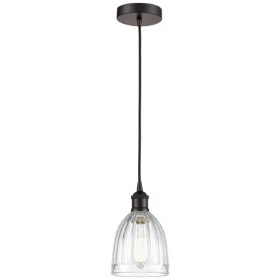 Innovations Lighting Edison Brookfield 6" Oil Rubbed Bronze Corded Mini Pendant W/ Clear Sh