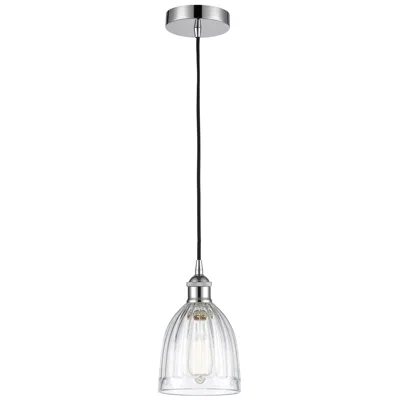 Innovations Lighting Edison Brookfield 6" Polished Chrome Cord Hung Mini Pendant W/ Clear S