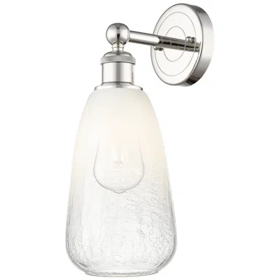 Innovations Lighting Edison Brookhaven Almond 15"h Polished Nickel Sconce With Opal Shade