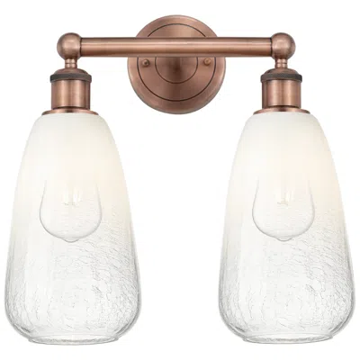 Innovations Lighting Edison Brookhaven Almond 15"w 2 Light Copper Bath Light W/ Opal Shade