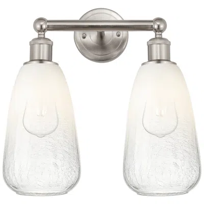 Innovations Lighting Edison Brookhaven Almond 15"w 2 Light Nickel Bath Light W/ Opal Shade