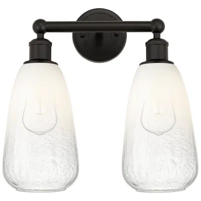 Innovations Lighting Edison Brookhaven Almond 15"w 2-lt Oiled Bronze Vanity W/ Opal Shade