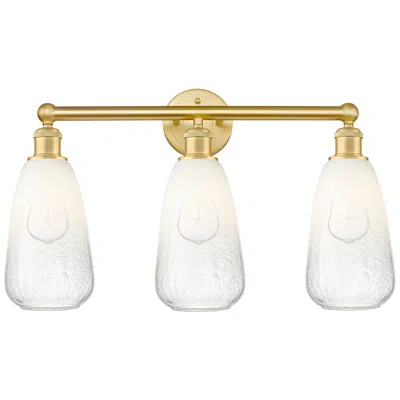 Innovations Lighting Edison Brookhaven Almond 24"w 3 Light Gold Vanity Light W/ Opal Shade