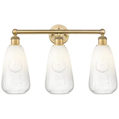 Innovations Lighting Edison Brookhaven Almond 24"w 3-lt Brushed Brass Vanity W/ Opal Shade