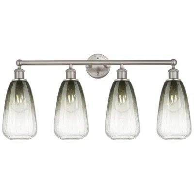 Innovations Lighting Edison Brookhaven Almond 33"w 4 Light Nickel Bath Light W/ Slate Shade