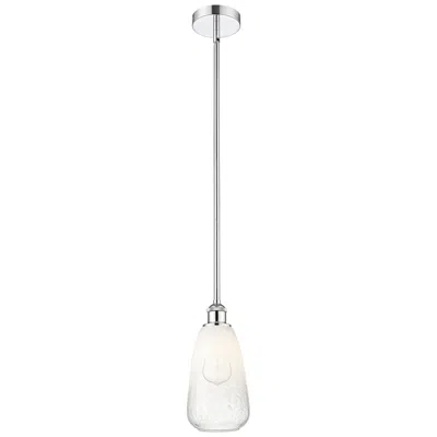 Innovations Lighting Edison Brookhaven Almond 6"w Chrome Stem Mini Pendant W/ Opal Shade