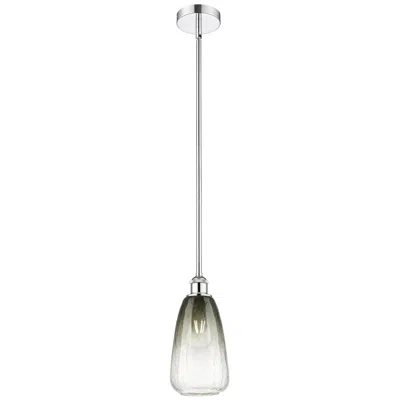 Innovations Lighting Edison Brookhaven Almond 6"w Chrome Stem Mini Pendant W/ Slate Shade