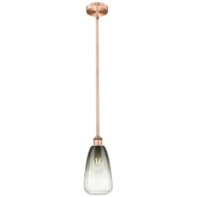 Innovations Lighting Edison Brookhaven Almond 6"w Copper Stem Mini Pendant W/ Slate Shade