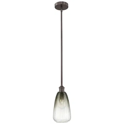 Innovations Lighting Edison Brookhaven Almond 6"w Oiled Bronze Stem Pendant W/ Slate Shade