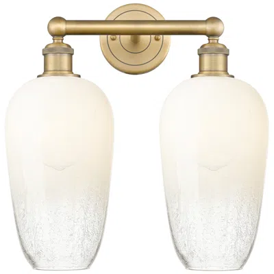 Innovations Lighting Edison Brookhaven Flute 16"w 2-lt Brushed Brass Vanity W/ Opal Shade