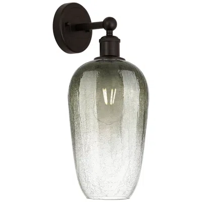 Innovations Lighting Edison Brookhaven Flute 17"h Oil Rubbed Bronze Sconce With Slate Shade