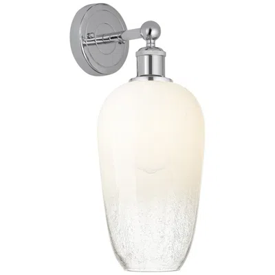 Innovations Lighting Edison Brookhaven Flute 17"h Polished Chrome Sconce With Opal Shade