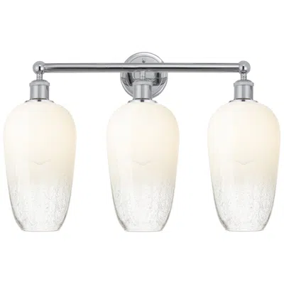 Innovations Lighting Edison Brookhaven Flute 25"w 3 Light Chrome Vanity Light W/ Opal Shade