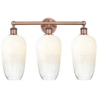 Innovations Lighting Edison Brookhaven Flute 25"w 3 Light Copper Vanity Light W/ Opal Shade