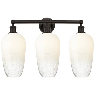 Innovations Lighting Edison Brookhaven Flute 25"w 3-lt Oiled Bronze Vanity W/ Opal Shade