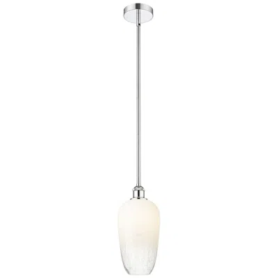 Innovations Lighting Edison Brookhaven Flute 7"w Chrome Stem Mini Pendant W/ Opal Shade