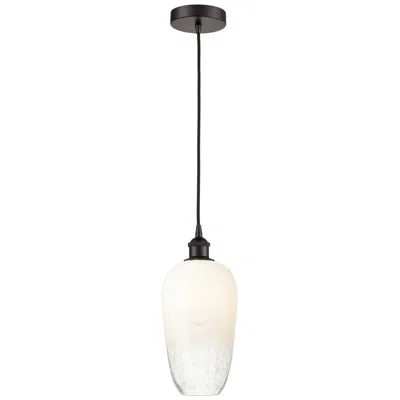 Innovations Lighting Edison Brookhaven Flute 7"w Oiled Bronze Cord Pendant W/ Opal Shade