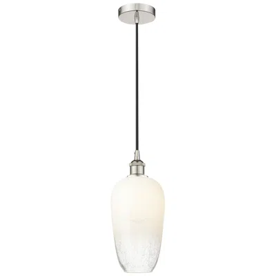 Innovations Lighting Edison Brookhaven Flute 7"w Polished Nickel Cord Pendant W/ Opal Shade