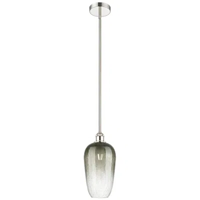 Innovations Lighting Edison Brookhaven Flute 7"w Polished Nickel Stem Pendant W/ Slate Shade