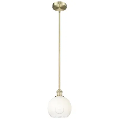 Innovations Lighting Edison Brookhaven Globe 8"w Brass Stem Hung Mini Pendant W/ Opal Shade