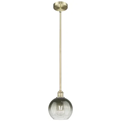 Innovations Lighting Edison Brookhaven Globe 8"w Brass Stem Mini Pendant W/ Slate Shade