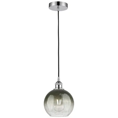Innovations Lighting Edison Brookhaven Globe 8"w Chrome Cord Mini Pendant W/ Slate Shade