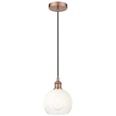 Innovations Lighting Edison Brookhaven Globe 8"w Copper Cord Mini Pendant W/ Opal Shade