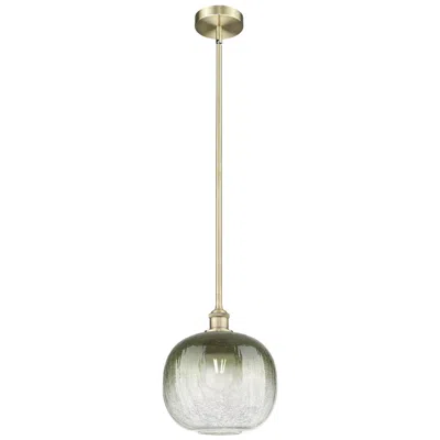 Innovations Lighting Edison Brookhaven Sphere 11"w Brass Stem Mini Pendant W/ Slate Shade