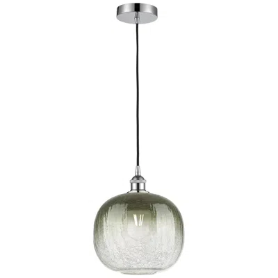 Innovations Lighting Edison Brookhaven Sphere 11"w Chrome Cord Mini Pendant W/ Slate Shade