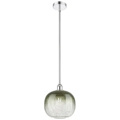 Innovations Lighting Edison Brookhaven Sphere 11"w Chrome Stem Mini Pendant W/ Slate Shade