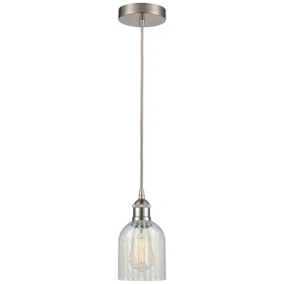Innovations Lighting Edison Caledonia 5" Brushed Nickel Corded Mini Pendant W/ Mouchette Sh