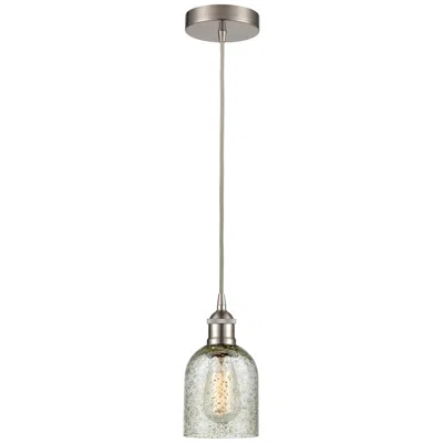 Innovations Lighting Edison Caledonia 5" Brushed Satin Nickel Corded Mini Pendant W/ Mica S