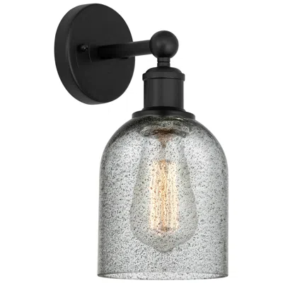 Innovations Lighting Edison Caledonia 5" Matte Black Sconce W/ Charcoal Shade