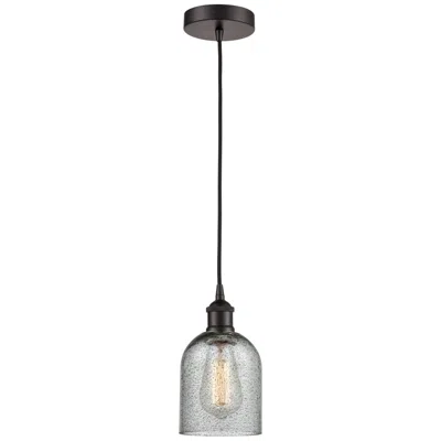 Innovations Lighting Edison Caledonia 5" Oil Rubbed Bronze Corded Mini Pendant W/ Charcoal