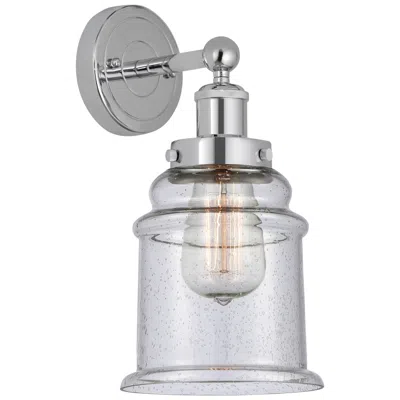 Innovations Lighting Edison Canton 6" Polished Chrome Sconce W/ Seedy Shade