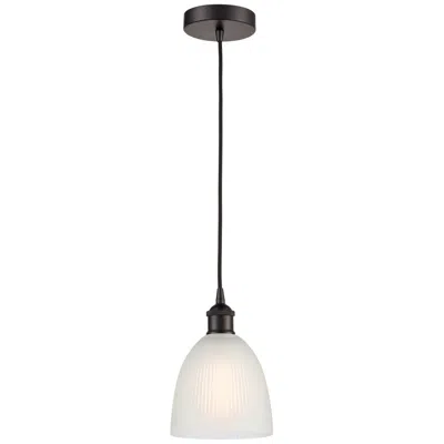 Innovations Lighting Edison Castile 6" Wide Oil Rubbed Bronze Cord Hung Mini Pendant