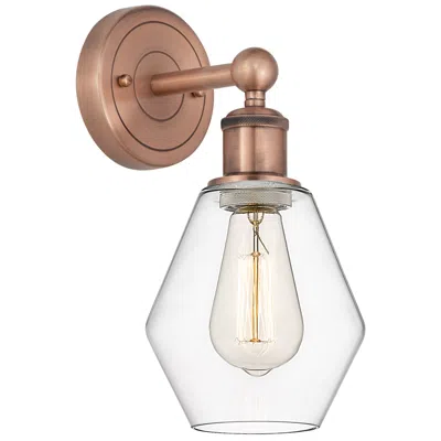 Innovations Lighting Edison Cindyrella 12"high Antique Copper Sconce With Clear Shade