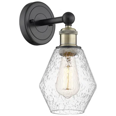 Innovations Lighting Edison Cindyrella 12"high Black Antique Brass Sconce With Seedy Shade