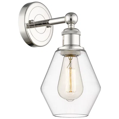Innovations Lighting Edison Cindyrella 12"high Polished Nickel Sconce With Clear Shade In Gray