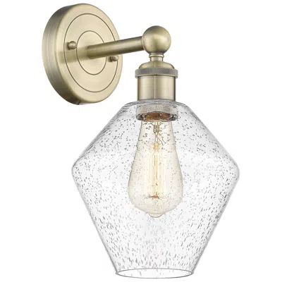 Innovations Lighting Edison Cindyrella 13.5"high Antique Brass Sconce With Seedy Shade