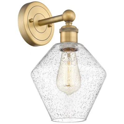 Innovations Lighting Edison Cindyrella 13.5"high Brushed Brass Sconce With Seedy Shade