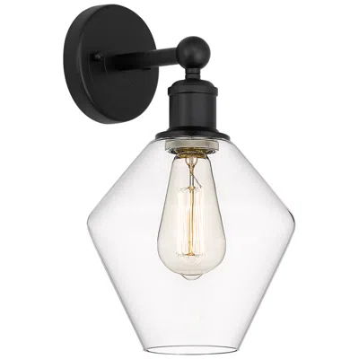 Innovations Lighting Edison Cindyrella 13.5"high Matte Black Sconce With Clear Shade