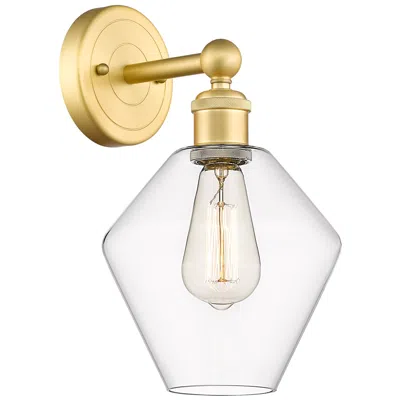 Innovations Lighting Edison Cindyrella 13.5"high Satin Gold Sconce With Clear Shade
