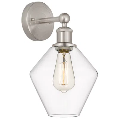 Innovations Lighting Edison Cindyrella 13.5"high Satin Nickel Sconce With Clear Shade